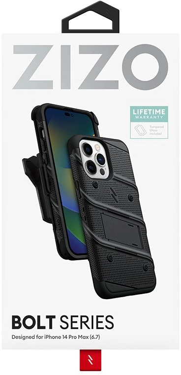 ZIZO BOLT Series - dėklas skirtas Apple iPhone 14 Pro Max Juodas