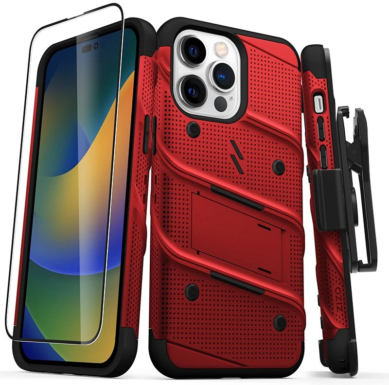 ZIZO BOLT Series - dėklas skirtas Apple iPhone 14 Pro Max Raudona