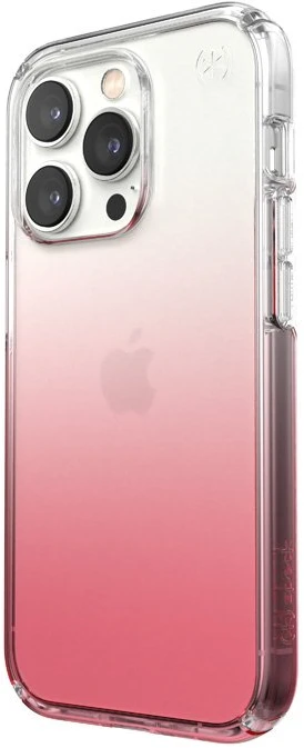 Speck Presidio Perfect-Clear + Ombre - dėklas skirtas Apple iPhone 14 Pro with MICROBAN coating Clear / Vintage Rose Fade