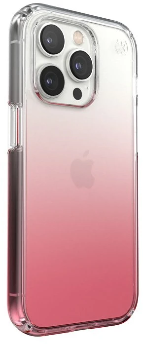 Speck Presidio Perfect-Clear + Ombre - dėklas skirtas Apple iPhone 14 Pro with MICROBAN coating Clear / Vintage Rose Fade