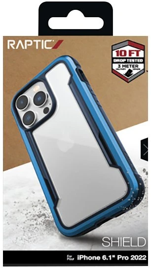 Dėklas iPhone 14 Pro X-Doria Raptic Shield, mėlynas
