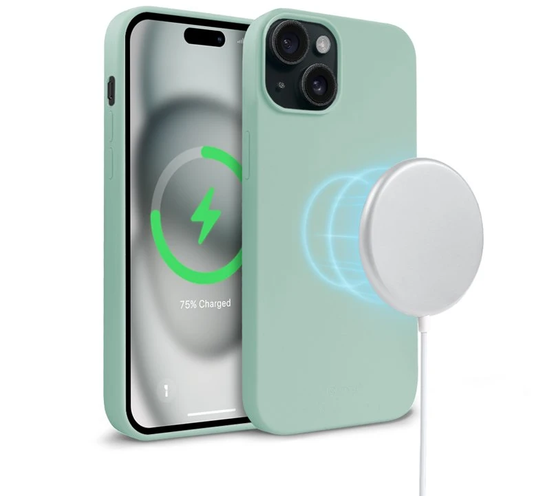 Crong Color Cover Magnetic - dėklas skirtas Apple iPhone 15 MagSafe Mint