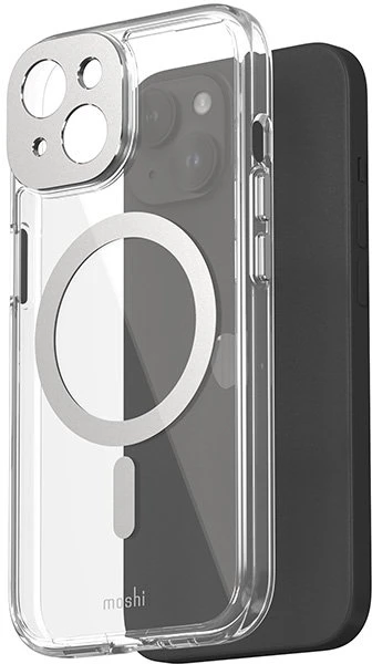 Moshi iGlaze MagSafe - dėklas skirtas Apple iPhone 15 Luna Sidabrinis