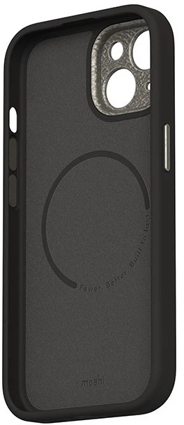 Moshi Napa MagSafe - Leather dėklas skirtas Apple iPhone 15 Midnight Juodas