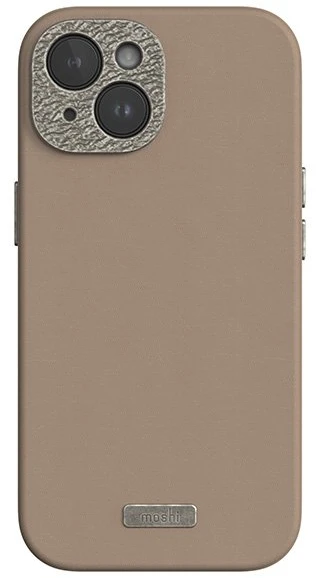 Moshi Napa MagSafe - Leather dėklas skirtas Apple iPhone 15 Woodsmoke Brown