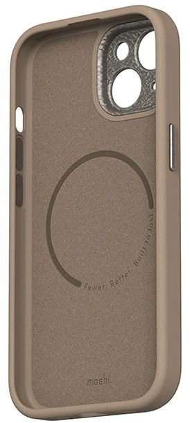 Moshi Napa MagSafe - Leather dėklas skirtas Apple iPhone 15 Woodsmoke Brown