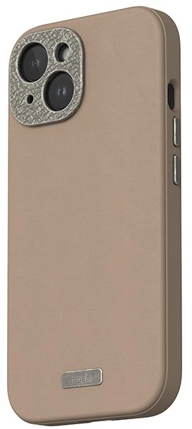 Moshi Napa MagSafe - Leather dėklas skirtas Apple iPhone 15 Woodsmoke Brown