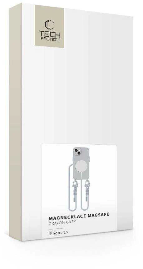 TECH-PROTECT MAGNECKLACE MagSafe Apple iPhone 15 dėklas telefonui pilkos spalvos