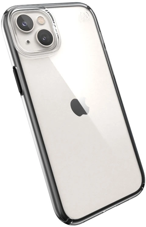 Speck Presidio Perfect-Clear su Impact Geometry - dėklas skirtas Apple iPhone 15 Plus / 14 Plus su MICROBAN coating Clear / Juodas