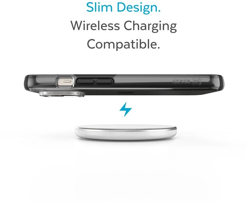 Speck Presidio Perfect-Clear su Impact Geometry - dėklas skirtas Apple iPhone 15 Plus / 14 Plus su MICROBAN coating Clear / Juodas