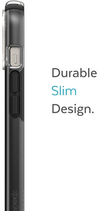 Speck Presidio Perfect-Clear su Impact Geometry - dėklas skirtas Apple iPhone 15 Plus / 14 Plus su MICROBAN coating Clear / Juodas