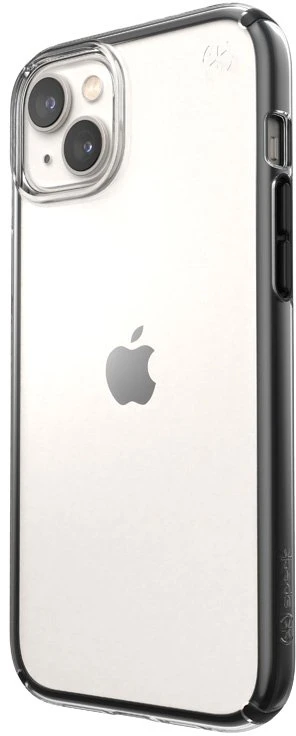 Speck Presidio Perfect-Clear su Impact Geometry - dėklas skirtas Apple iPhone 15 Plus / 14 Plus su MICROBAN coating Clear / Juodas