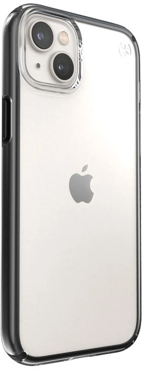 Speck Presidio Perfect-Clear su Impact Geometry - dėklas skirtas Apple iPhone 15 Plus / 14 Plus su MICROBAN coating Clear / Juodas
