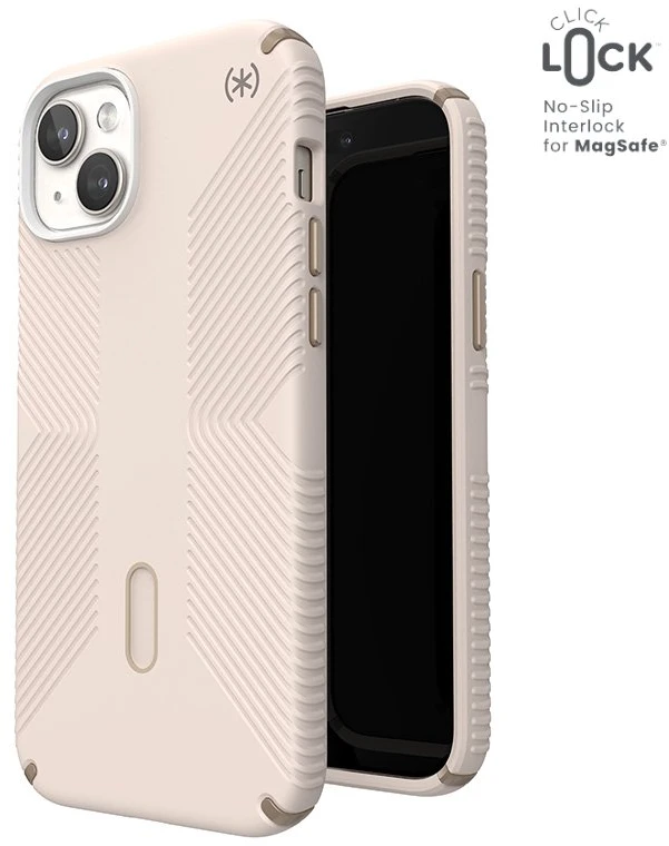 Speck Presidio2 Grip ClickLock & Magsafe - dėklas skirtas Apple iPhone 15 Plus / Apple iPhone 14 Plus Bleached Bone / Heirloom Gold / Hazel Brown
