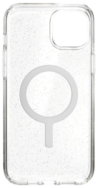 Speck Presidio Perfect-Clear su Glitter + MagSafe - dėklas skirtas Apple iPhone 15 Plus / 14 Plus su MICROBAN coating Clear / Gold Glitter