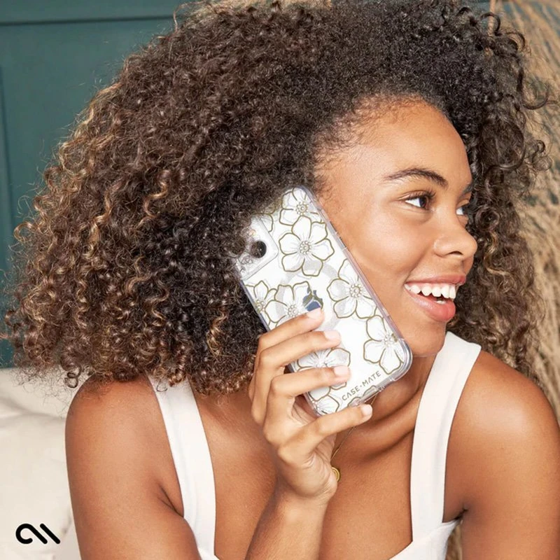 Case-Mate Floral Gems MagSafe - Apple iPhone 15 Plus dėklas Gold