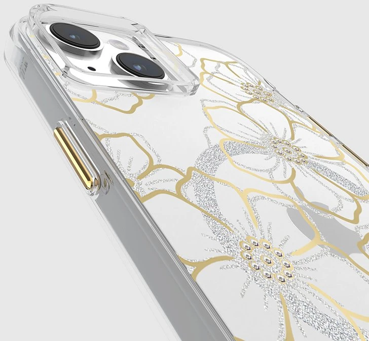 Case-Mate Floral Gems MagSafe - Apple iPhone 15 Plus dėklas Gold