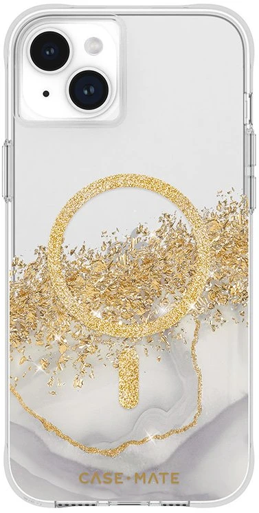 Case-Mate Karat MagSafe - Gold Decorated Apple iPhone 15 Plus dėklas Marble