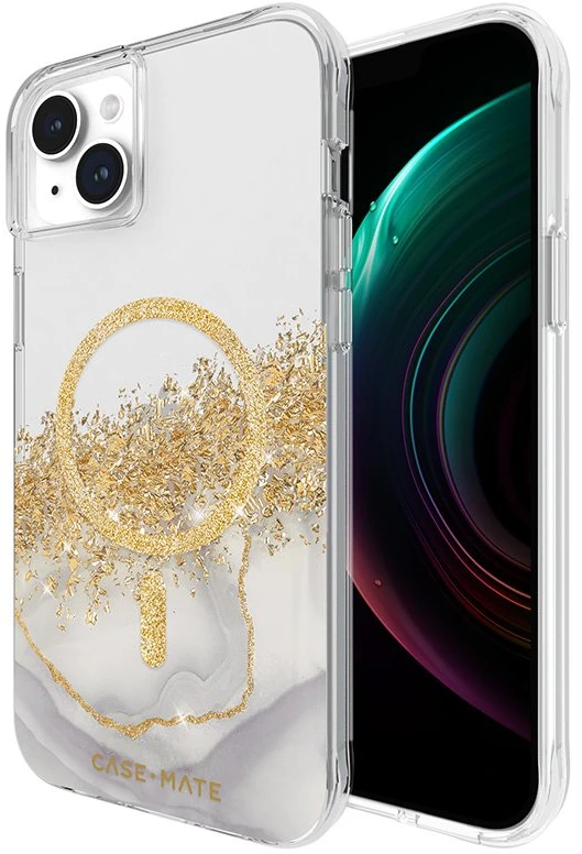 Case-Mate Karat MagSafe - Gold Decorated Apple iPhone 15 Plus dėklas Marble