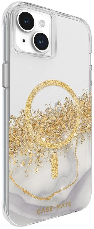 Case-Mate Karat MagSafe - Gold Decorated Apple iPhone 15 Plus dėklas Marble