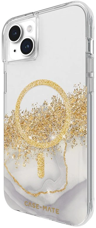 Case-Mate Karat MagSafe - Gold Decorated Apple iPhone 15 Plus dėklas Marble