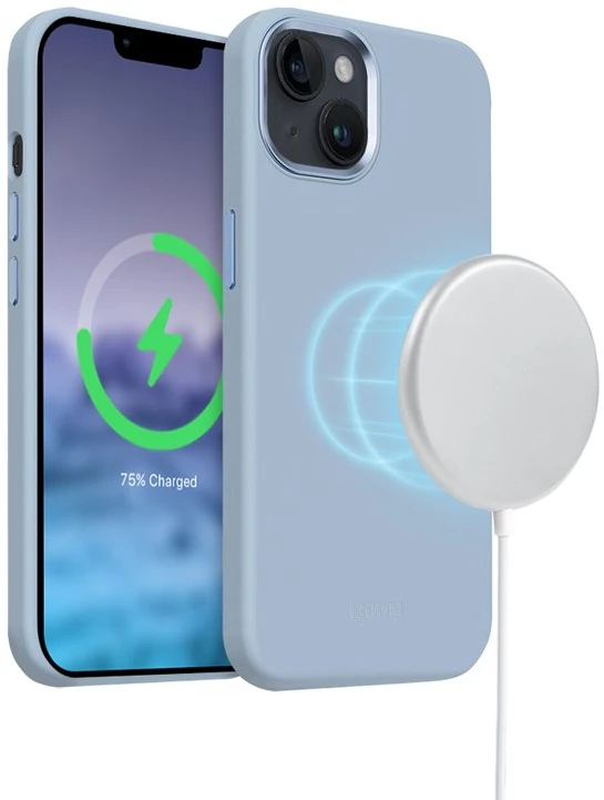 Crong Color Cover LUX Magnetic - Dėklas iPhone 15 Plus MagSafe (mėlyna)
