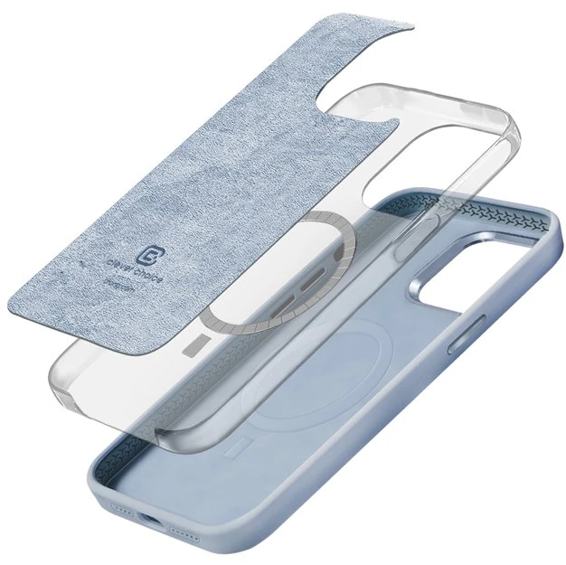 Crong Color Cover LUX Magnetic - Dėklas iPhone 15 Plus MagSafe (mėlyna)