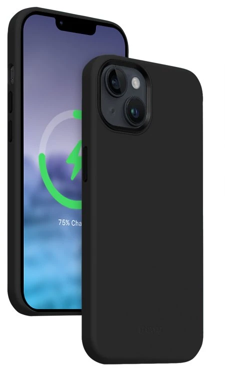 Crong Color Cover LUX Magnetic - Dėklas iPhone 15 Plus MagSafe (juoda)