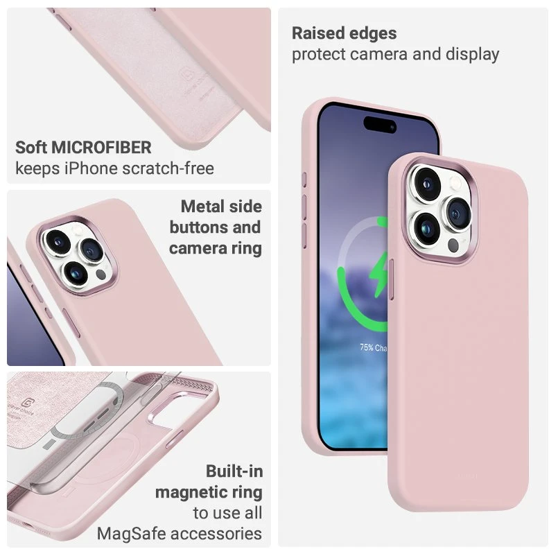 Crong Color Cover LUX Magnetic - Dėklas iPhone 15 Plus MagSafe (juoda)