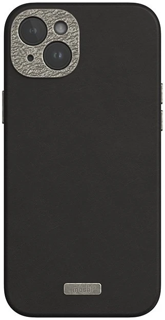 Moshi Napa MagSafe - Leather dėklas skirtas Apple iPhone 15 Plus Midnight Juodas