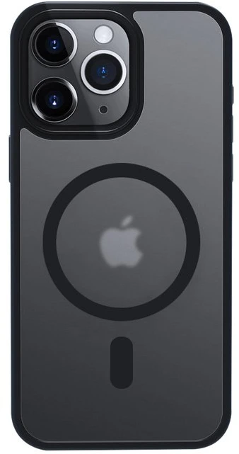 Crong Hybrid Frost MAG Cover - Dėklas iPhone 15 Pro MagSafe (juoda)