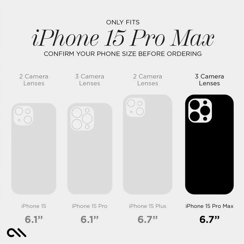 Case-Mate Tough Duo - Apple iPhone 15 Pro Max dėklas Juodas