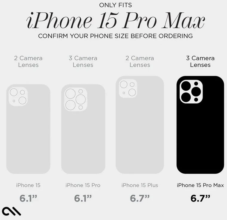 Case-Mate Silicone MagSafe - dėklas skirtas Apple iPhone 15 Pro Max Juodas