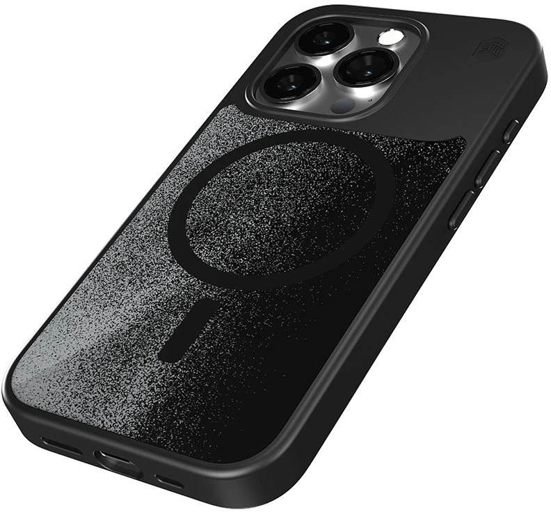 STM Relax Sand MagSafe - dėklas skirtas Apple iPhone 15 Pro Max Juodas / Pilkas