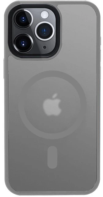 Crong Hybrid Frost MAG Cover - Dėklas iPhone 15 Pro Max MagSafe (pilka)