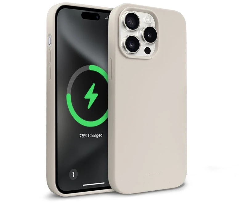 Crong Color Cover Magnetic - dėklas skirtas Apple iPhone 15 Pro Max MagSafe Stone rusvai gelsvas