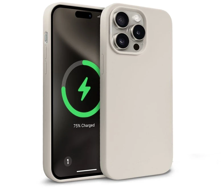 Crong Color Cover Magnetic - dėklas skirtas Apple iPhone 15 Pro Max MagSafe Stone rusvai gelsvas