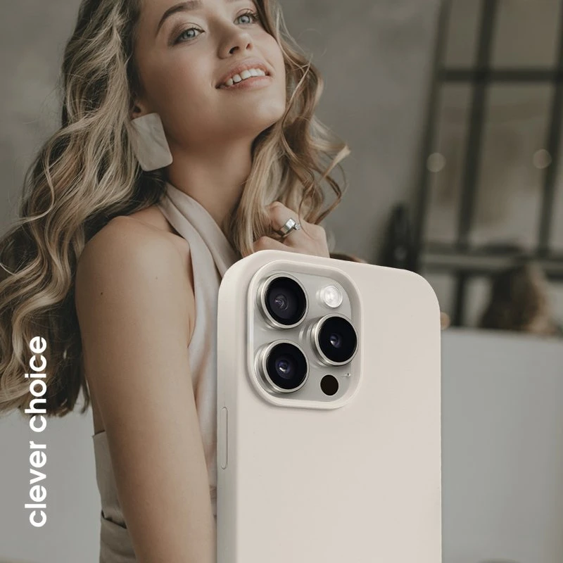 Crong Color Cover Magnetic - dėklas skirtas Apple iPhone 15 Pro Max MagSafe Stone rusvai gelsvas