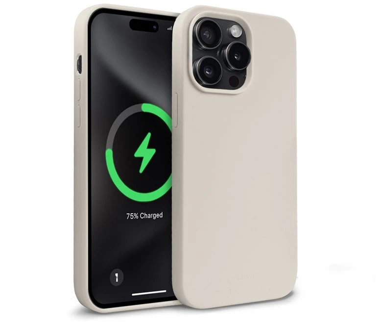 Crong Color Cover Magnetic - dėklas skirtas Apple iPhone 15 Pro Max MagSafe Stone rusvai gelsvas