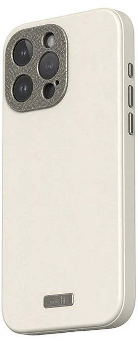 Moshi Napa MagSafe - Leather dėklas skirtas Apple iPhone 15 Pro Eggnog Baltas