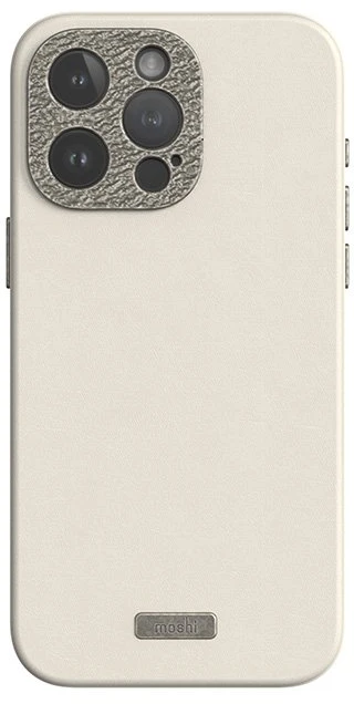 Moshi Napa MagSafe - Leather dėklas skirtas Apple iPhone 15 Pro Eggnog Baltas