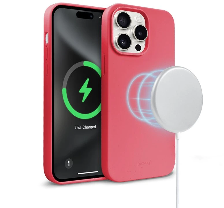 Crong Color Cover Magnetic - dėklas skirtas Apple iPhone 15 Pro MagSafe Rožinė