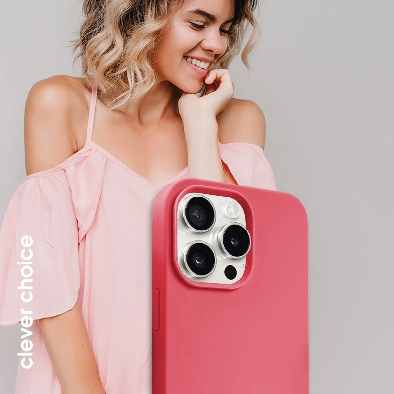 Crong Color Cover Magnetic - dėklas skirtas Apple iPhone 15 Pro MagSafe Rožinė