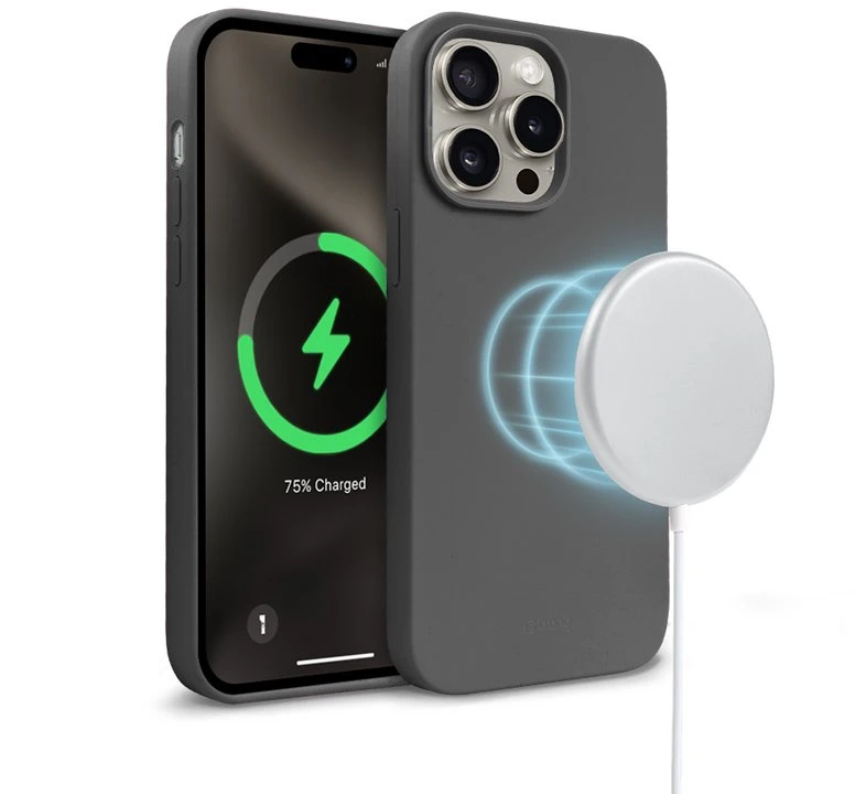Crong Color Cover Magnetic - dėklas skirtas Apple iPhone 15 Pro MagSafe Titanium