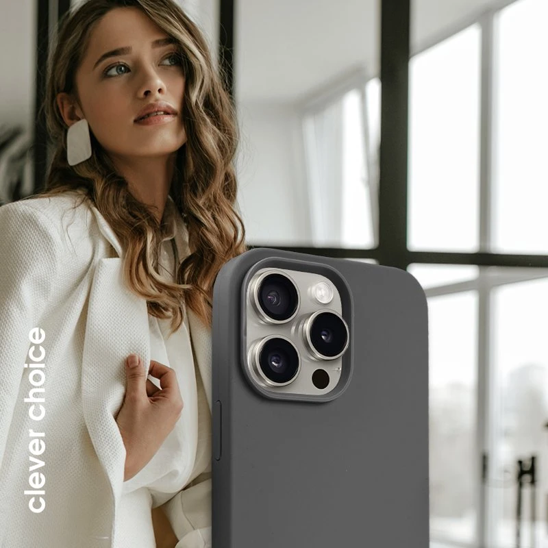 Crong Color Cover Magnetic - dėklas skirtas Apple iPhone 15 Pro MagSafe Titanium