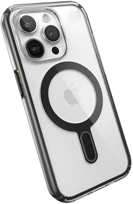 Speck Presidio Perfect-Clear ClickLock & Magsafe - dėklas skirtas Apple iPhone 15 Pro Clear / Frosted Juodas / Slate Pilkas