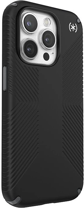 Speck Presidio2 Grip Magsafe - dėklas skirtas Apple iPhone 15 Pro Juodas / Slate Pilkas / Baltas