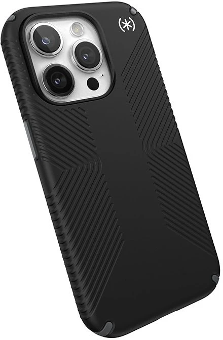 Speck Presidio2 Grip Magsafe - dėklas skirtas Apple iPhone 15 Pro Juodas / Slate Pilkas / Baltas