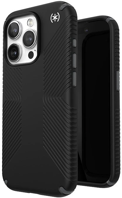 Speck Presidio2 Grip Magsafe - dėklas skirtas Apple iPhone 15 Pro Juodas / Slate Pilkas / Baltas