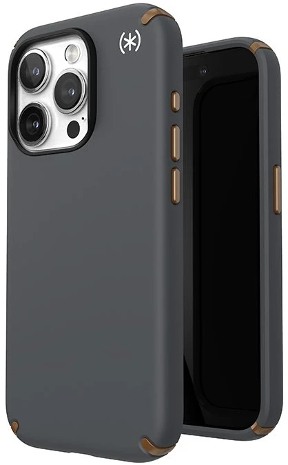 Speck Presidio2 Pro Magsafe - dėklas skirtas Apple iPhone 15 Pro Charcoal Pilkas / Cool Bronze / Baltas